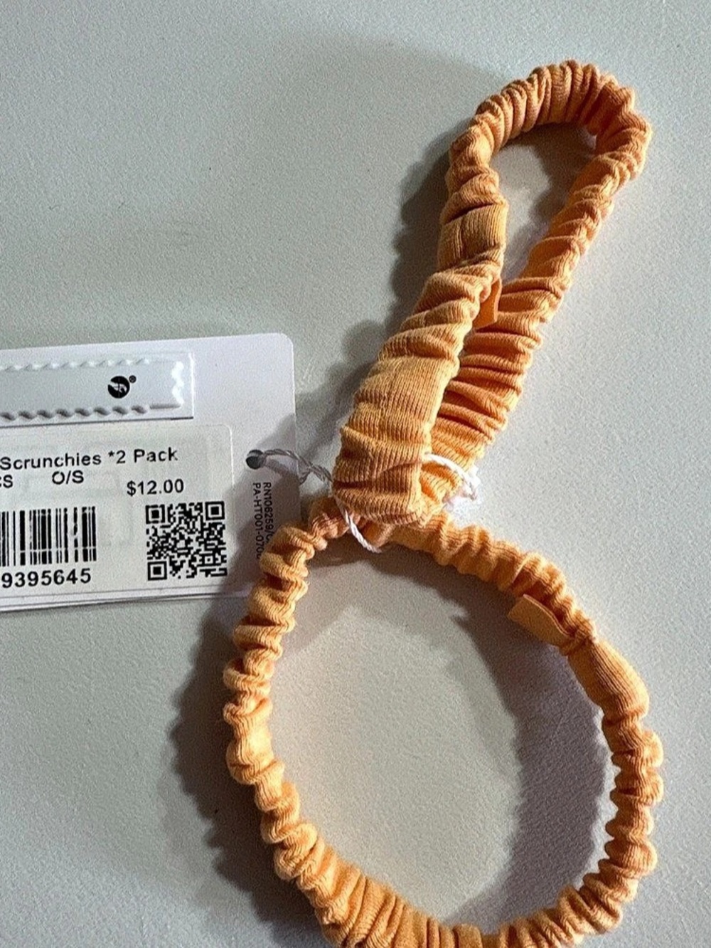 Lululemon Skinny Scrunchies 2 Pack Orange NWT